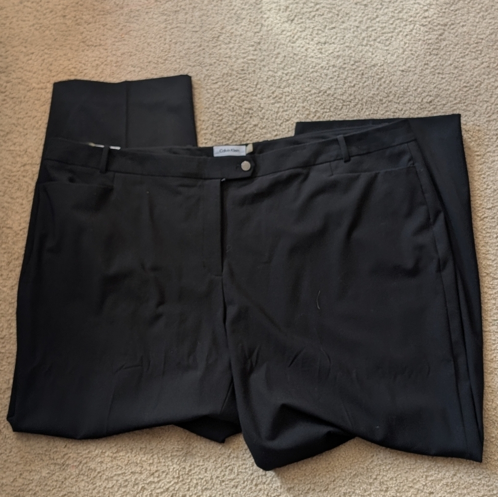 New Calvin Klein Black Modern Fit Pants Size 24W